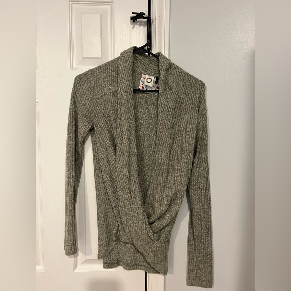 Anthropologie Olive Cowl Neck Sweater